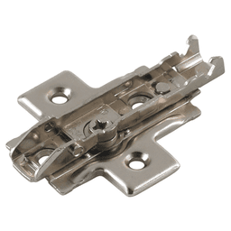 Tiomos Adjustment Wing Mounting Plate for Wood Screws, 4-Point Fixing, Nickel-Plated, Screw-On, 2mm - Alt Image 1