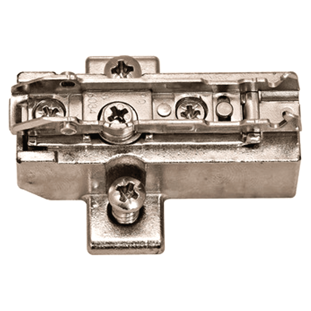 Tiomos Adjustment Wing Mounting Plate with Pre-Mounted Euro Screws, 2-Point Fixing, Nickel-Plated, Screw-On, 19mm - Alt Image 2