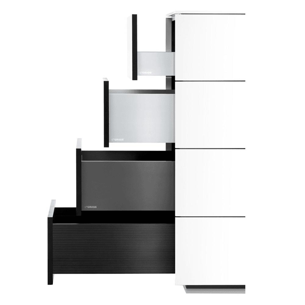 Vionaro H185 Drawer Side Slide in Graphite, 7 1/4" - View 2