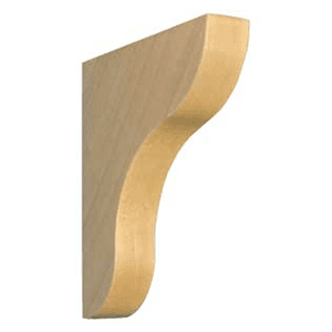 Maple machined corbel for elegant home decor by Grand River Wood Products.