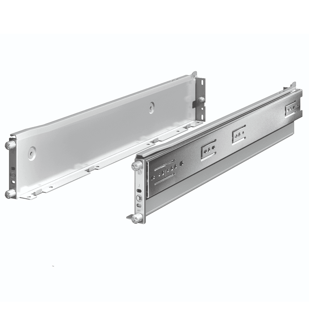 Grass ZBox 6023 Drawer Slide with 100lb Capacity, Full Extension, White Epoxy, 22 - Close-up