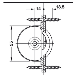 75mm x 85mm Steel Double Allen Hex Key for Giro-Bolt Connector, Zinc - Alt Image 1