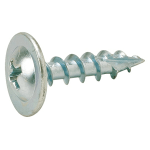 1-1/8" x 8 Round Washer Head Phillips Drive Screw, Fully Thread and Type 17 Point, Nickel-Plated, Box of 500 - Main Image