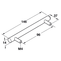 Sleek and modern pull for cabinet decor