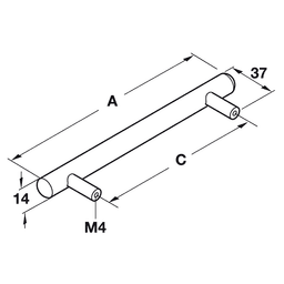 Sleek and stylish Veranda Collection Bar Pull - Hafele