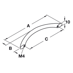 Sleek and Stylish Hafele Arch Pull, 3-25/32", Matt Nickel Finish for Modern Kitchens