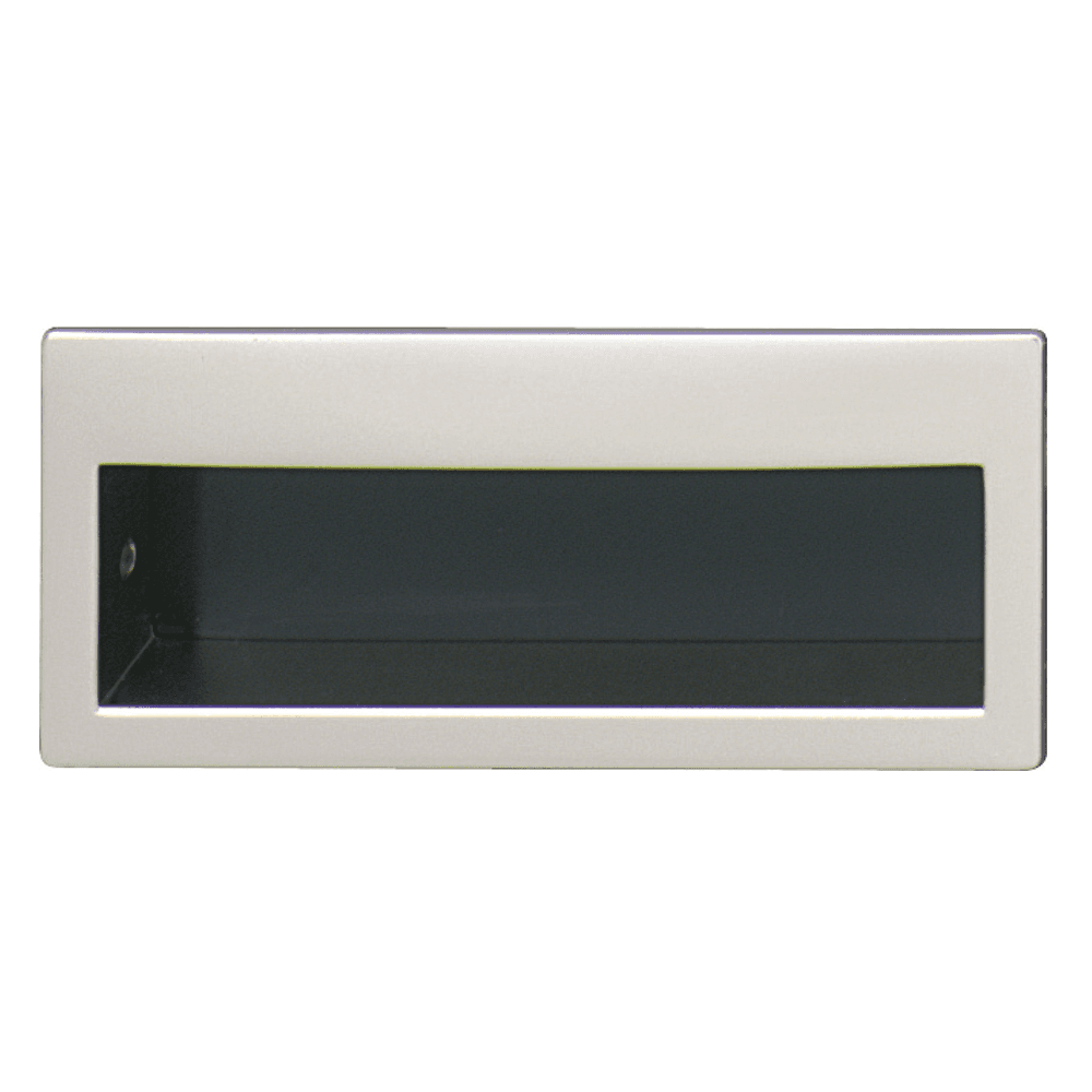 100mm Flush Pull, Matt Nickel/Black - Hafele Product Image 1