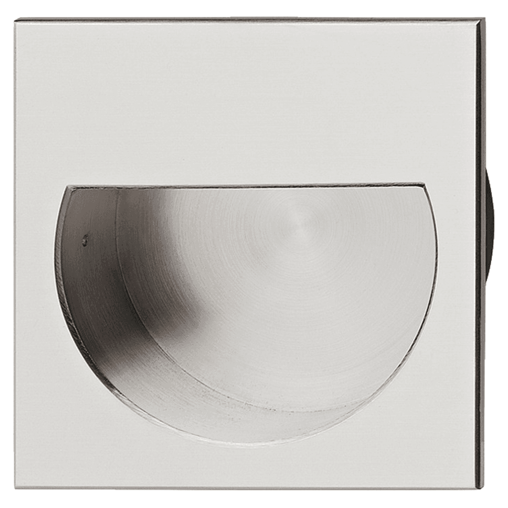 Hafele 45mm Flush Pull in Matt Nickel-Plated finish for modern cabinets and furniture