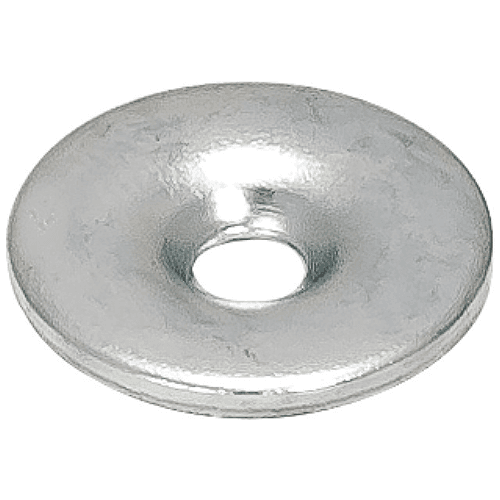 Round Strike Plate, Galvanized - Main Image