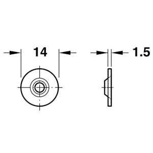 Round Strike Plate, Galvanized - Alt Image 1