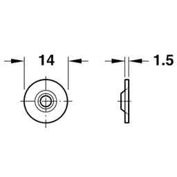 Round Strike Plate, Galvanized - Alt Image 1