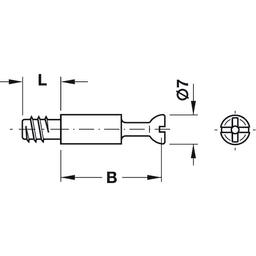 Minifix™ 5mm x 34mm Connecting Bolt, Galvanized, Box of 2000 - Alt Image 1