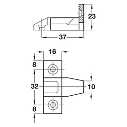 48mm x 16mm Plastic Keku Varianta Push-in Fitting Male Component, Black - Alt Image 1