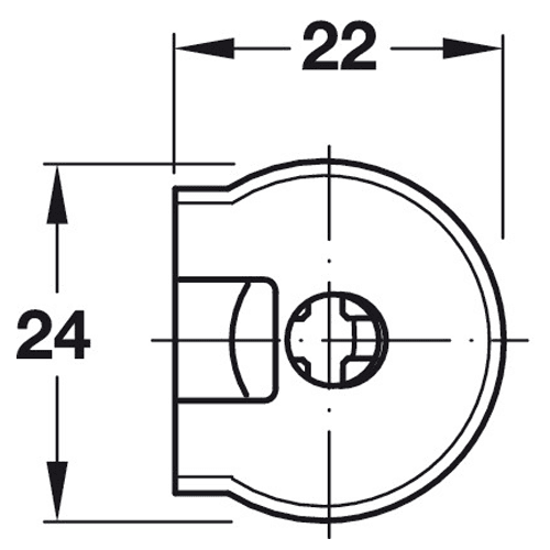 Rafix&#153; 19mm Connector Housing SE without Ridge, White - Alt Image 1