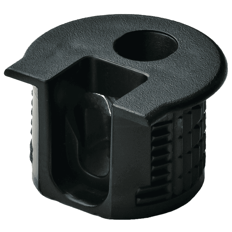 Rafix™ 19mm Connector Housing without Dowel with Ridge, Black - Main Image