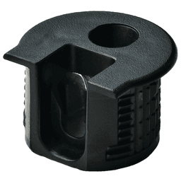 Rafix™ 19mm Connector Housing without Dowel with Ridge, Black - Main Image