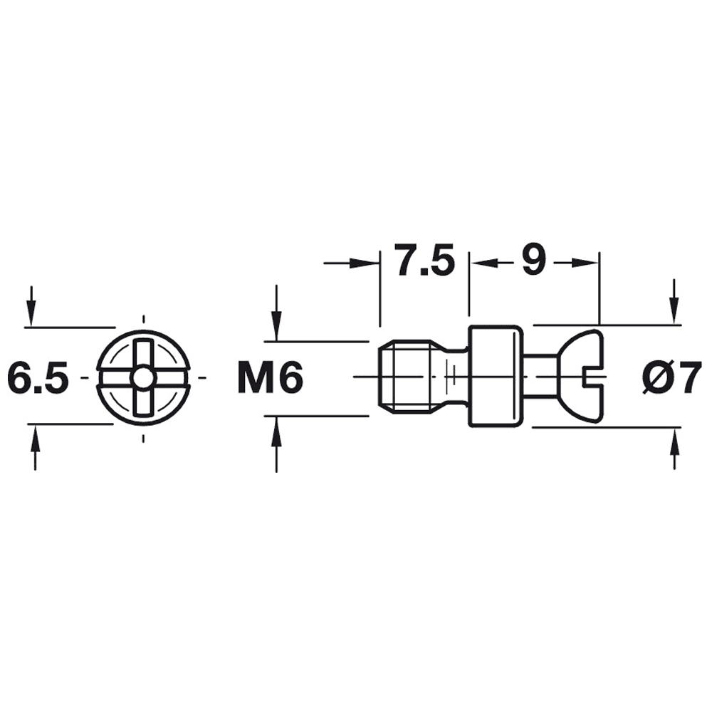 Rafix™ M6 Connecting Bolt, Galvanized, Box of 2000 - Alt Image 1