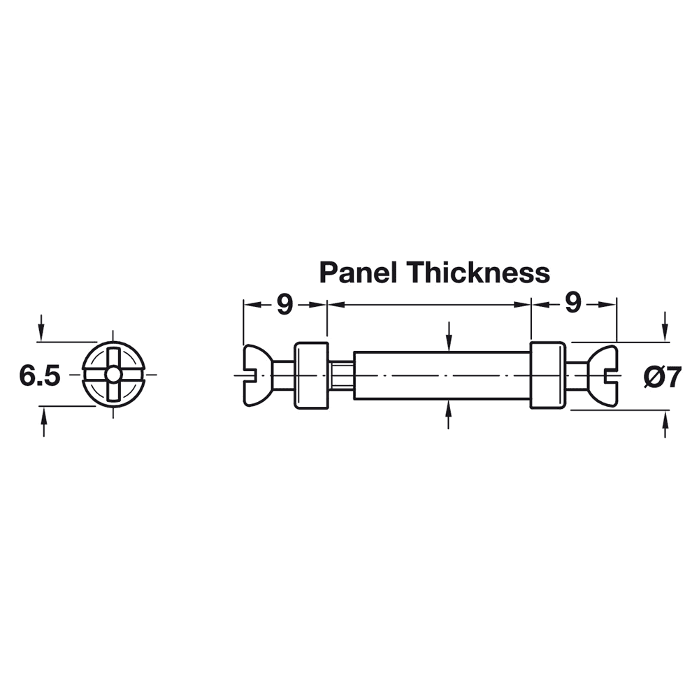 7mm Rafix Double Bolt, Zinc Plated - Alt Image 1