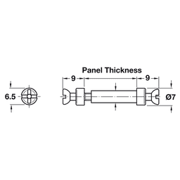 7mm Rafix Double Bolt, Zinc Plated - Alt Image 1