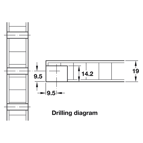 Hafele Shelf Support with Stop Ring - Easy Insertion