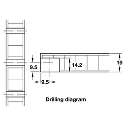 Hafele Shelf Support with Stop Ring - Easy Insertion