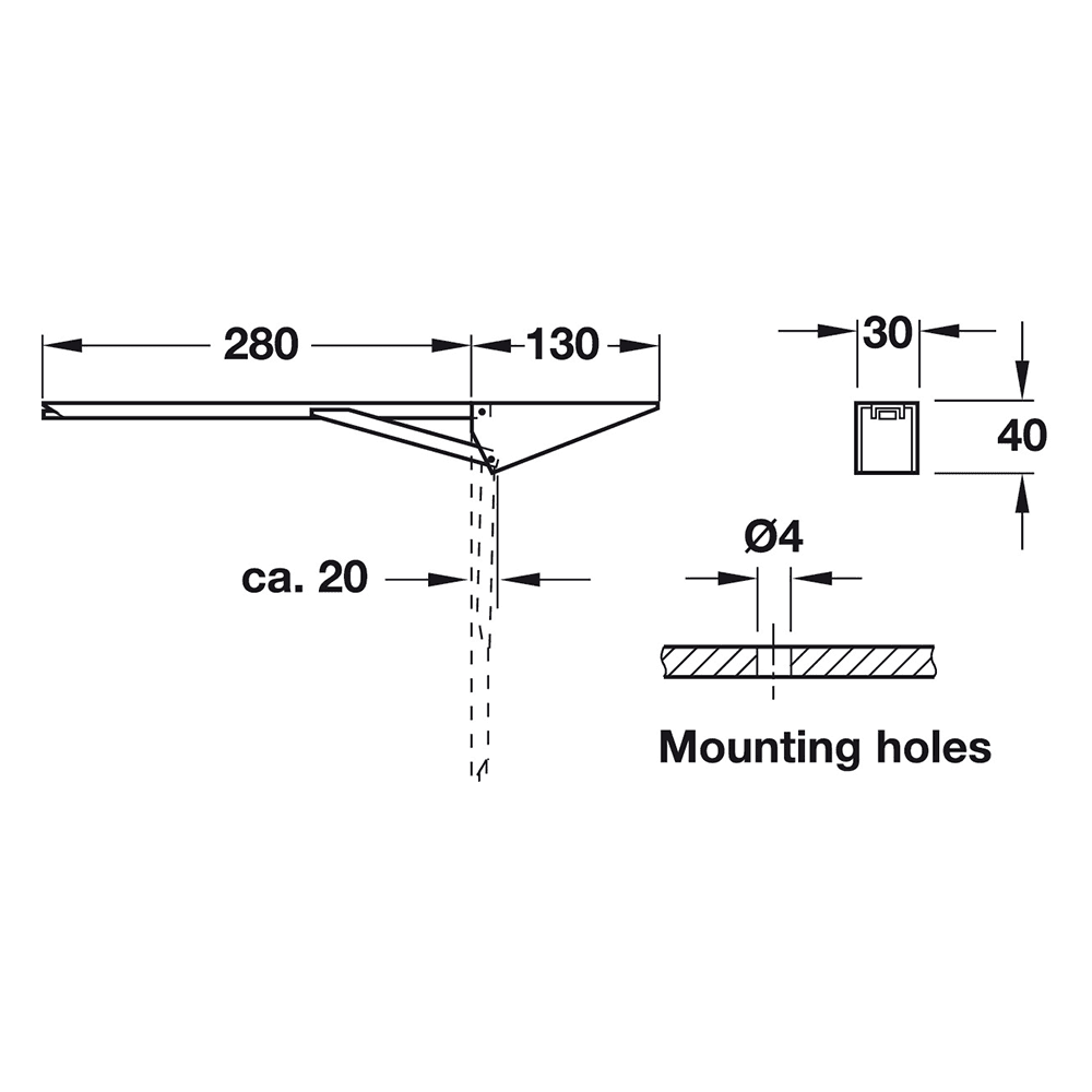 Versatile Hinged Spring Brackets - Hafele