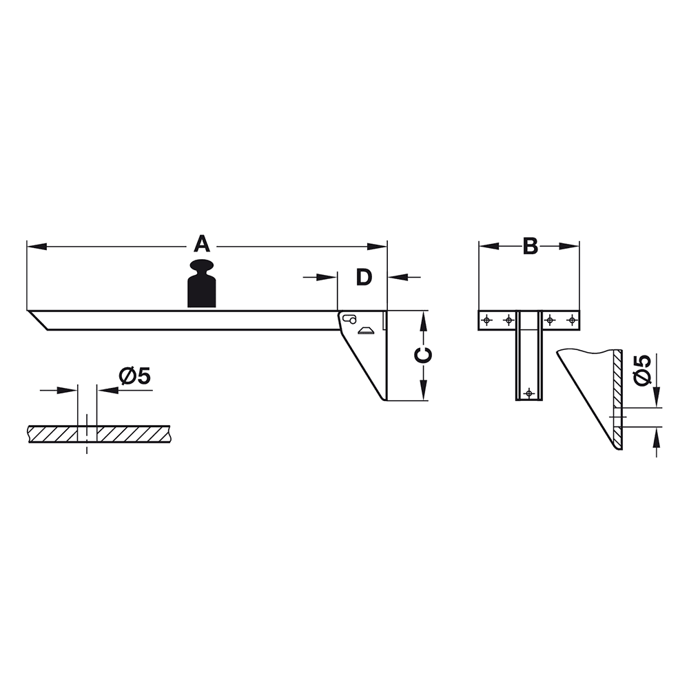 Securely Locks Folding Table in Place
