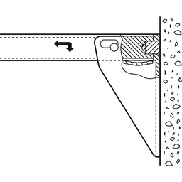 Patented Hinge on Hafele 560mm Folding Table Bracket Brown Lacquer Finish