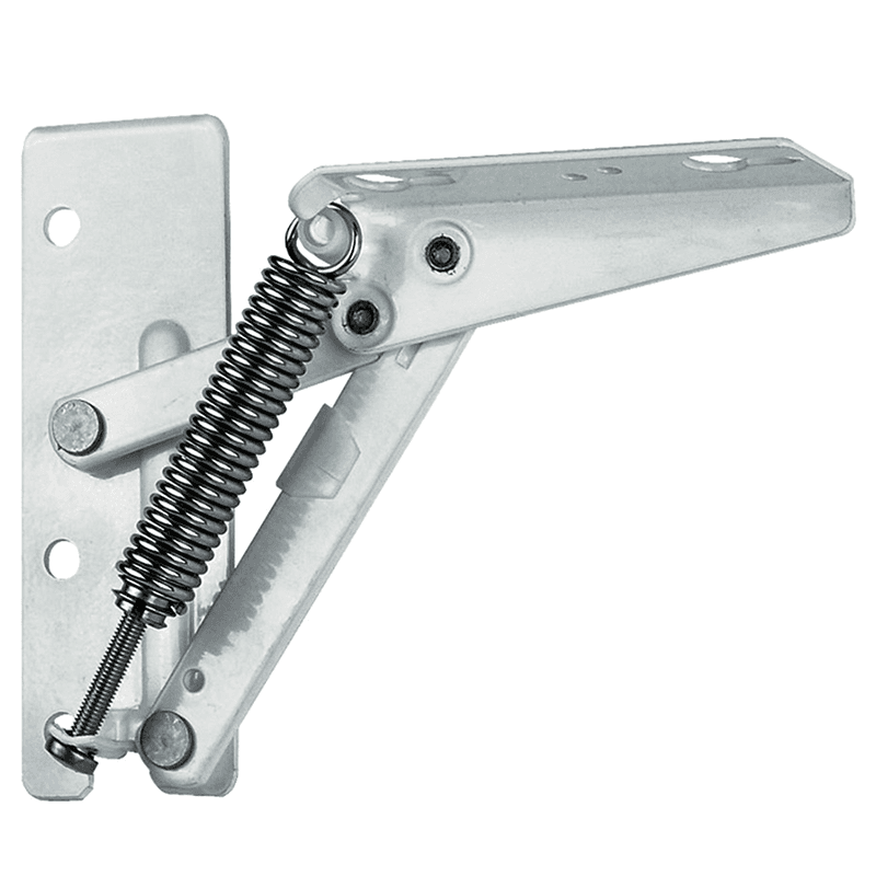 Left Hand Swingtop II Lift Stay with Adjustable Spring, White Epoxy Coated - Main Image