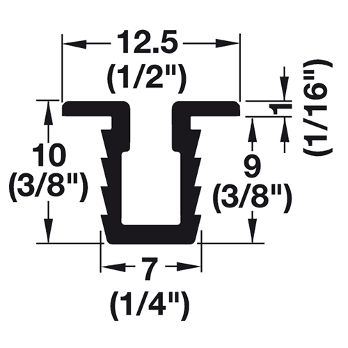 Cabinet hardware guide track for Hafele brand