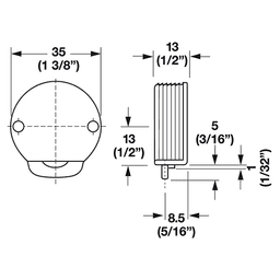 Hafele Nylon Lower Roller with Steel Spindle for Smooth Door Operations