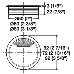 Hafele Cable Grommet with Spring-Loaded - Conceal Cables with Ease
