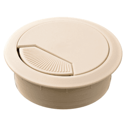 Almond 60mm Cable Grommet - Angled View