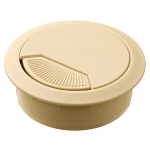 Beige Cable Grommet with Spring-Loaded for 60mm Hole - Hafele Brand
