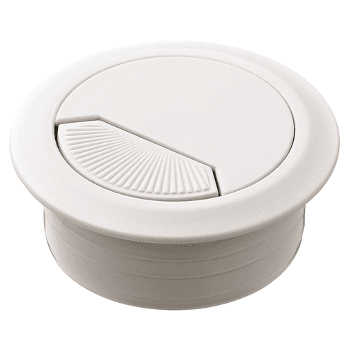 50mm Cable Grommet with Spring-Loaded - Light Gray - Installation View