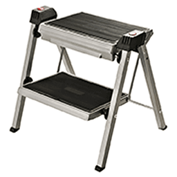 Hafele Stepfix Folding Step Stool in Anthracite/Black - Front View