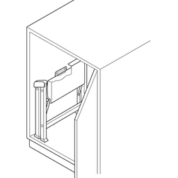 Practical and Durable Hafele Stepfix Folding Step Stool - Folded View