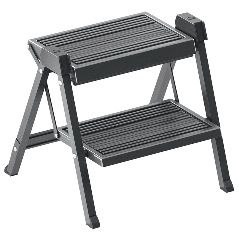 Convenient and Stylish Hafele Stepfix Folding Step Stool - Side View