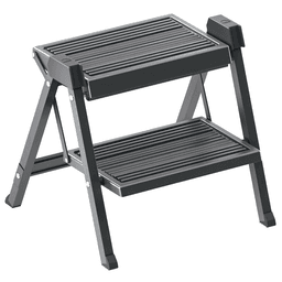 Convenient and Stylish Hafele Stepfix Folding Step Stool - Side View