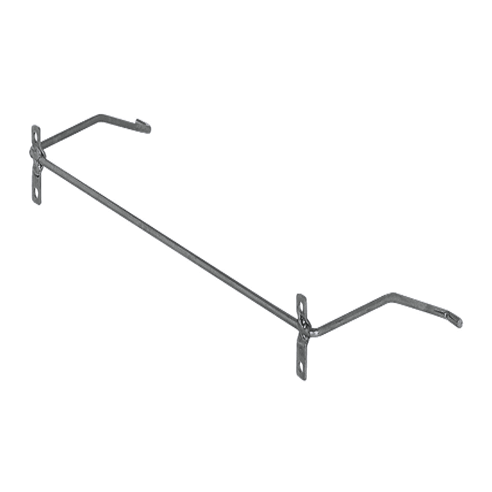 Hafele Toekick Folding Step Stool Foot Bracket, Galvanized - folded position