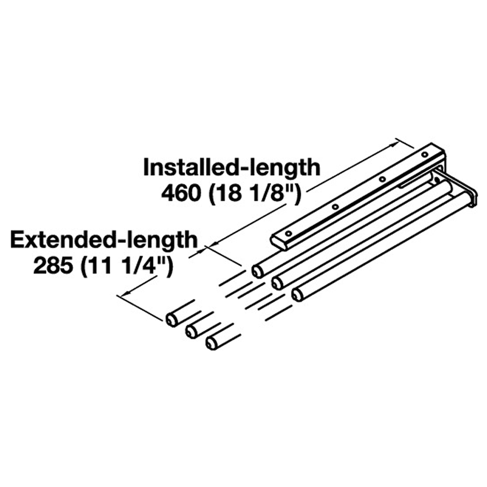 Towel Rack for Kitchen/Bathroom: Hafele's pull-out rack helps save space in style.