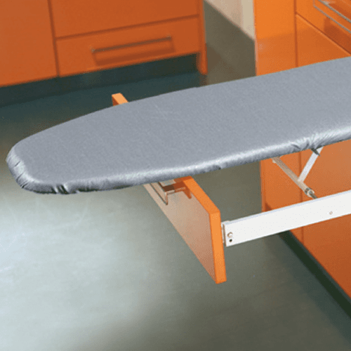 Hafele 20" No-Door Ironing Board in White Finish - Cabinet Drawer Fit