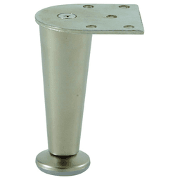 4" High Furniture Foot - Matt Nickel Finish - Hafele