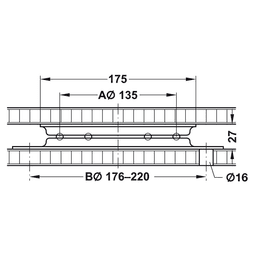 Swivel returns to original position by a spring, additional stops recommended for heavy loadings. Hafele 5-1/8" x 100&#730; Chair Steel Swivel with Spring Return.