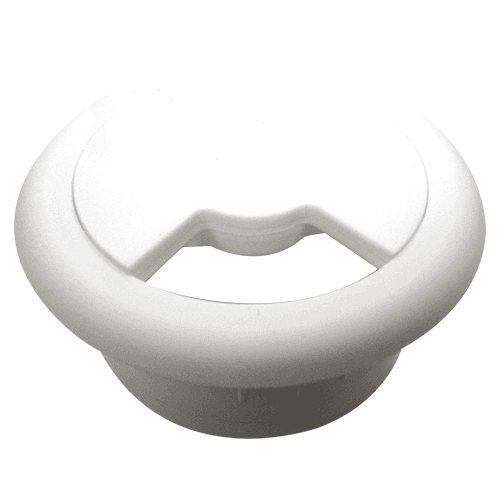 60mm white plastic wire grommet by Hardware Concepts Inc.