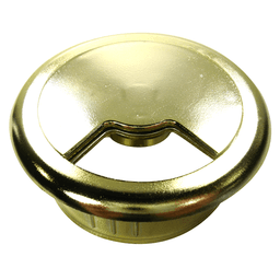 Gold wire grommet for cable management - 60mm diameter, 72mm length