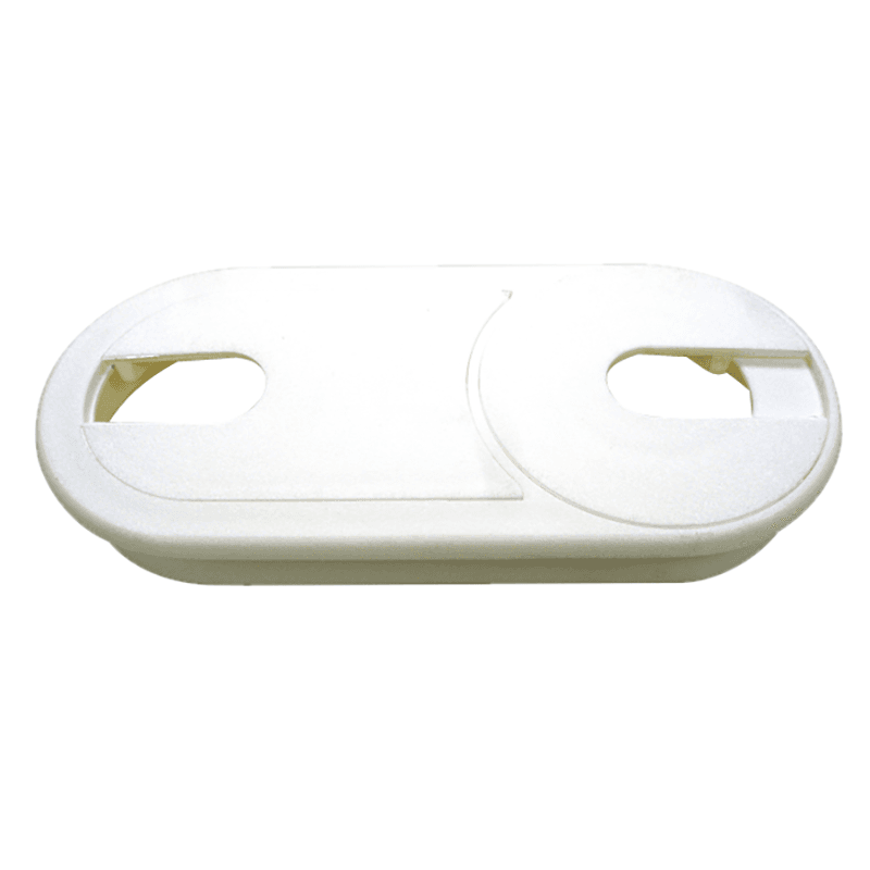 Three-piece wire grommet with fine pebble texture
