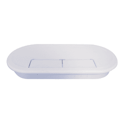 6399 Wire Grommet Cap/Liner - White, 6-1/2" x 3" Oval Shape