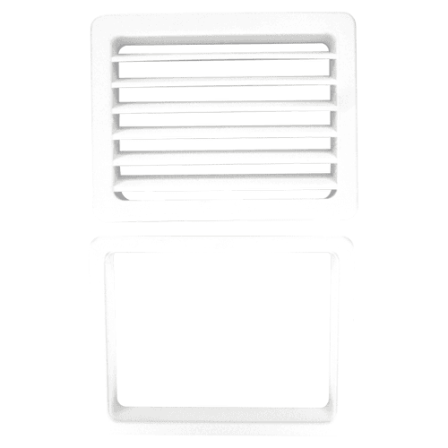 Hardware Concepts Inc. White 4-1/2" x 3-1/2" 2-Piece Ventilation Grommet
