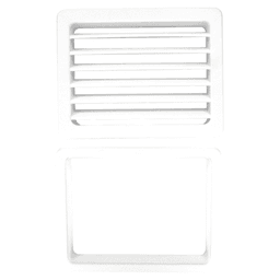 Hardware Concepts Inc. White 4-1/2" x 3-1/2" 2-Piece Ventilation Grommet